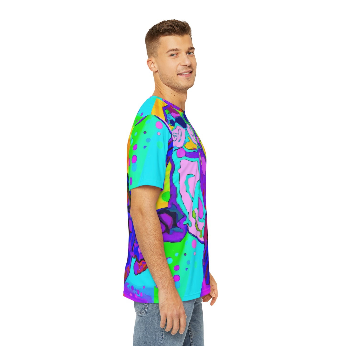 Sea Otter Psychedelic Depiction Polyester Tee